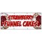 Signmission STRAWBERRY FUNNEL CAKES BANNER SIGN bakery cake cookies pastry bread B-96 Strawberry Funnel Cakes - alternate 1